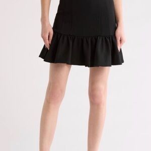 Veronica Beard Black Kemble Jacquard Mini Ruffle Skirt size 10 NWT! $348
